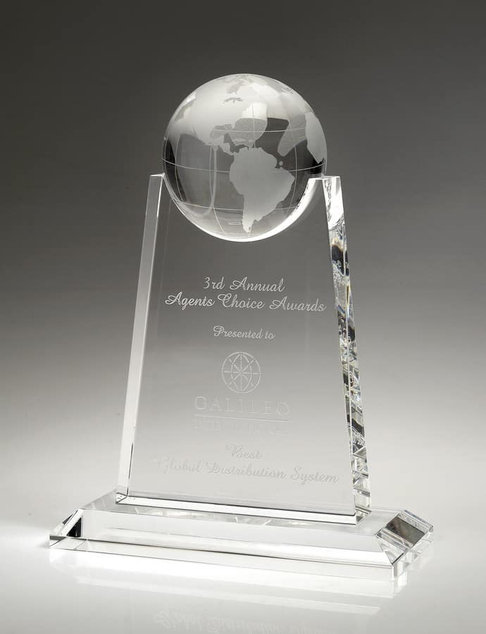 Engraved Paramount Globe Award 5.5x7"