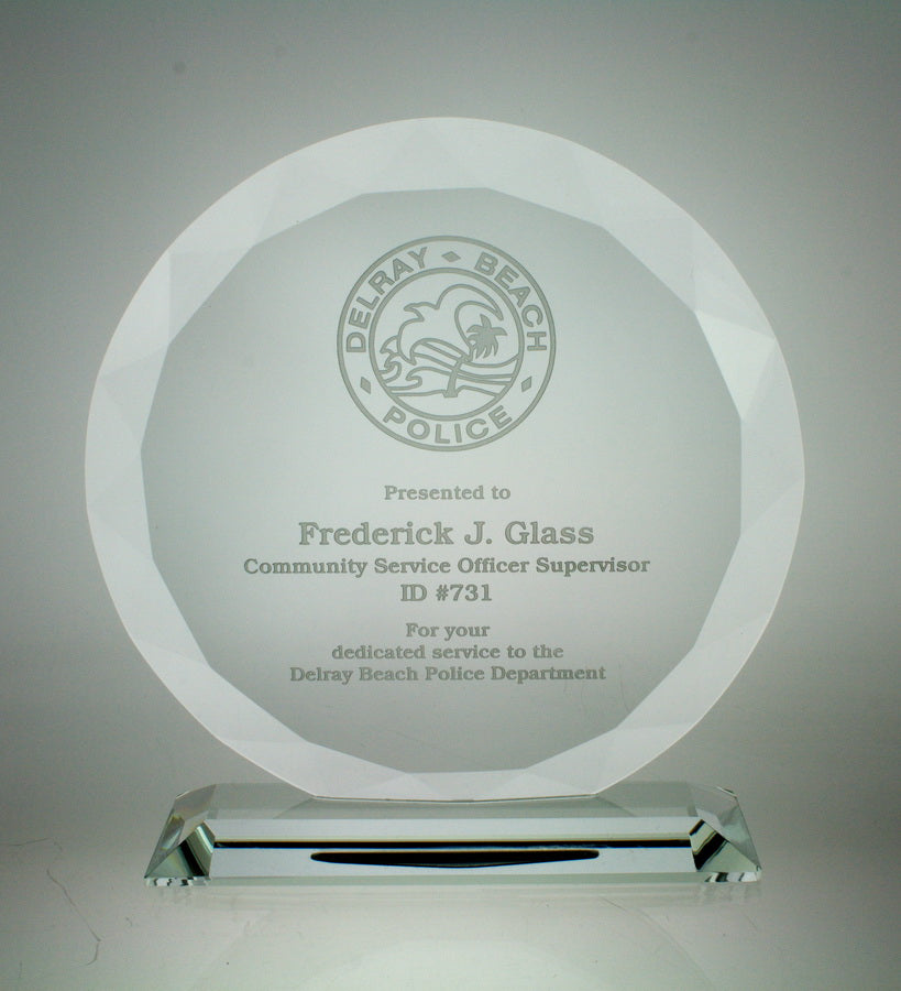 Engraved Starfire Sunflower Award