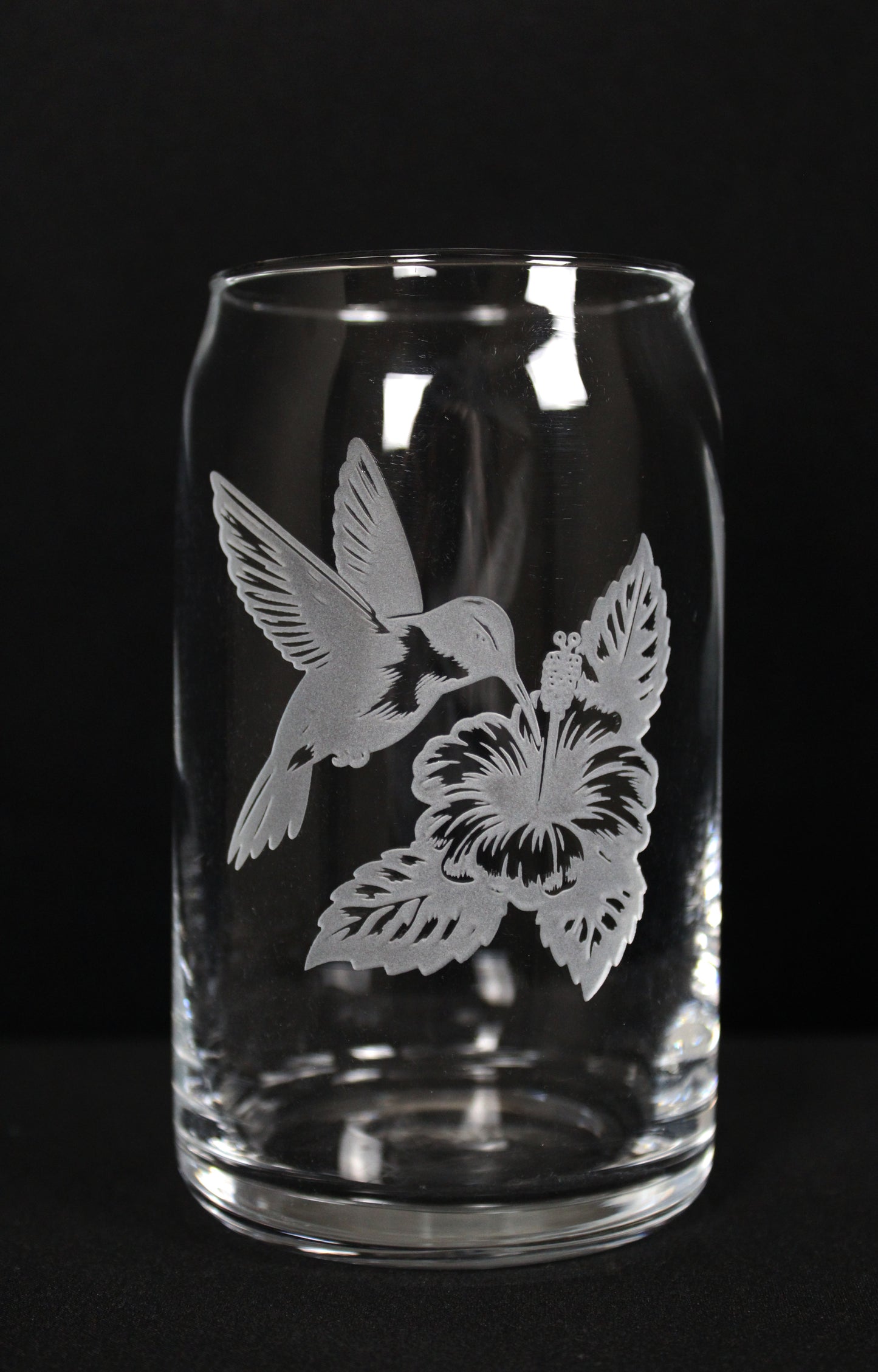 Engraved Soda Can Glass