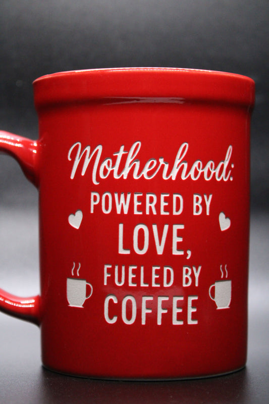 Engraved Tall Ceramic Mug