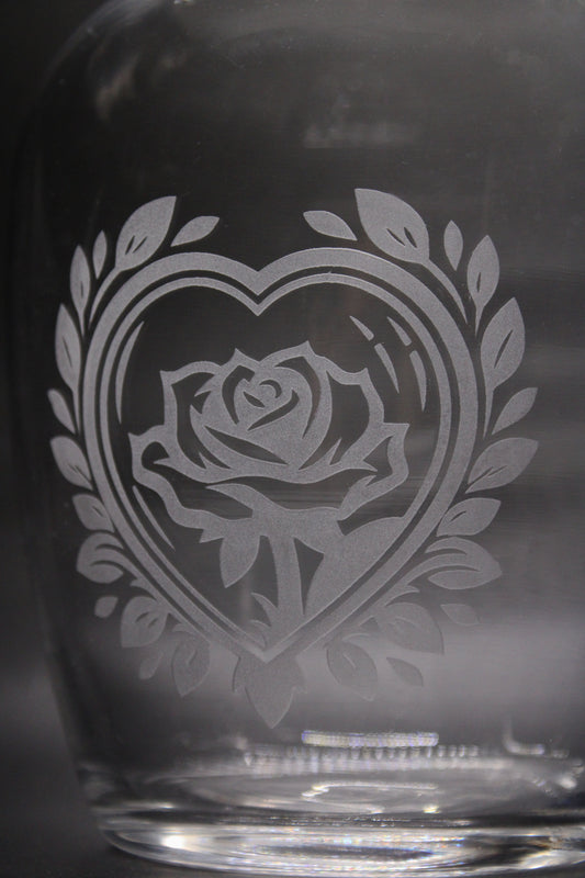 Engraved Jug Flower Vase