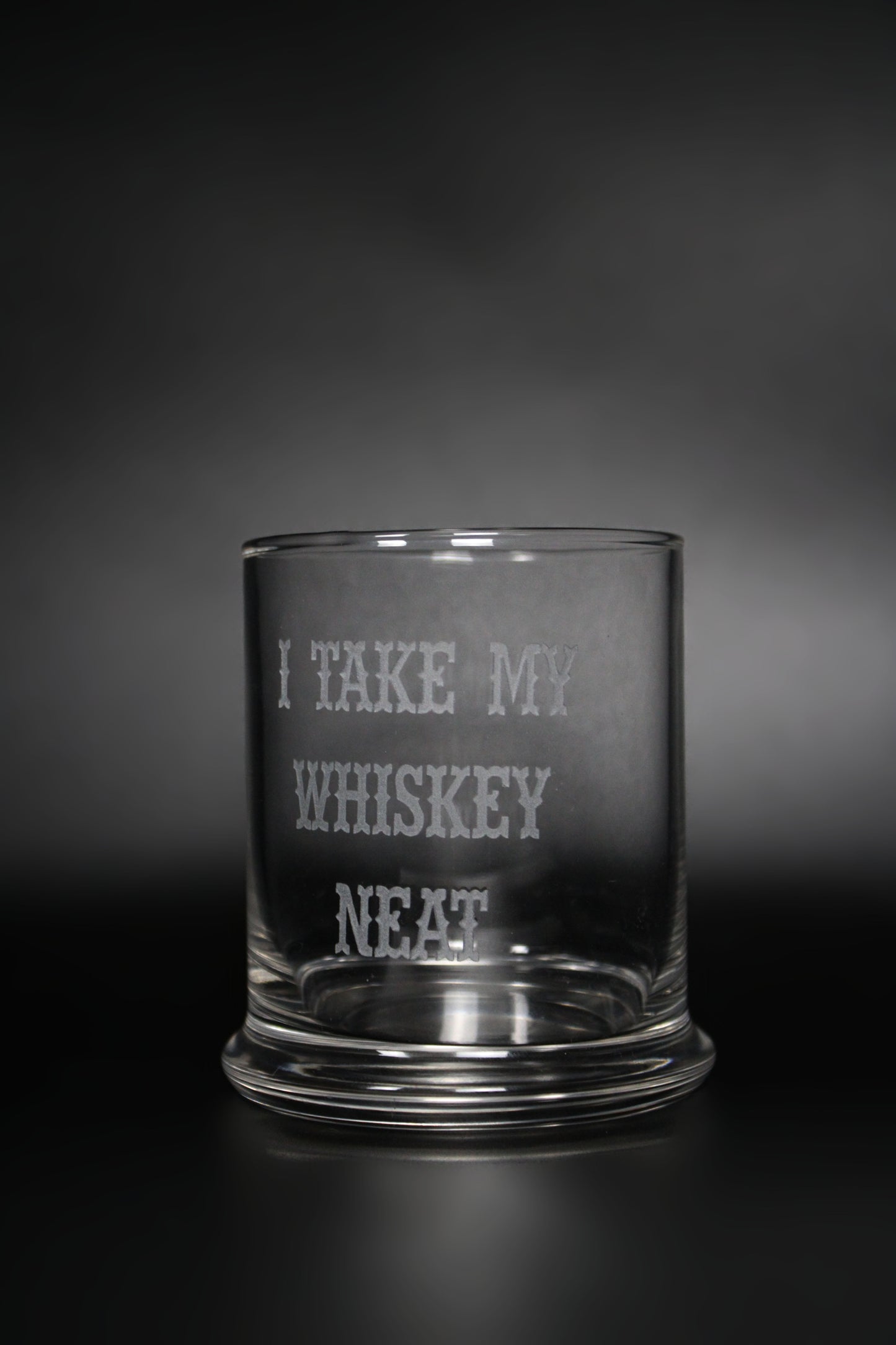 Engraved Rocks Glass Candleholder