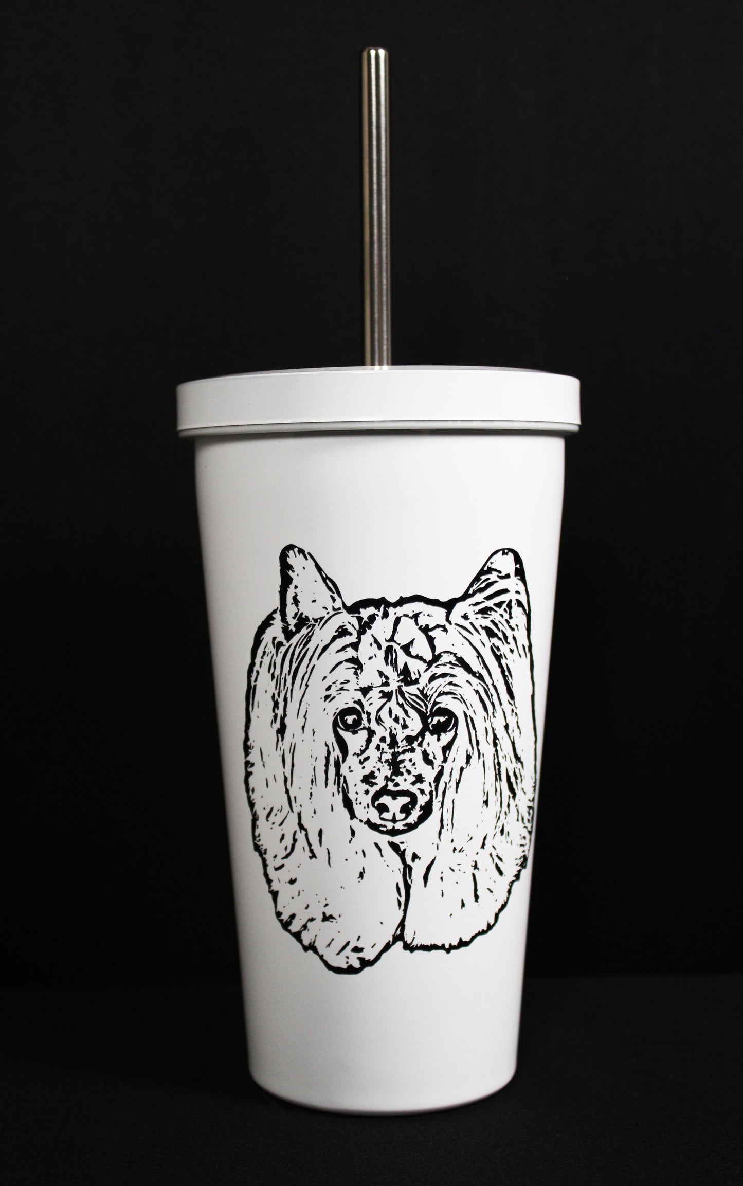 Engraved Stainless Steel White Tumbler