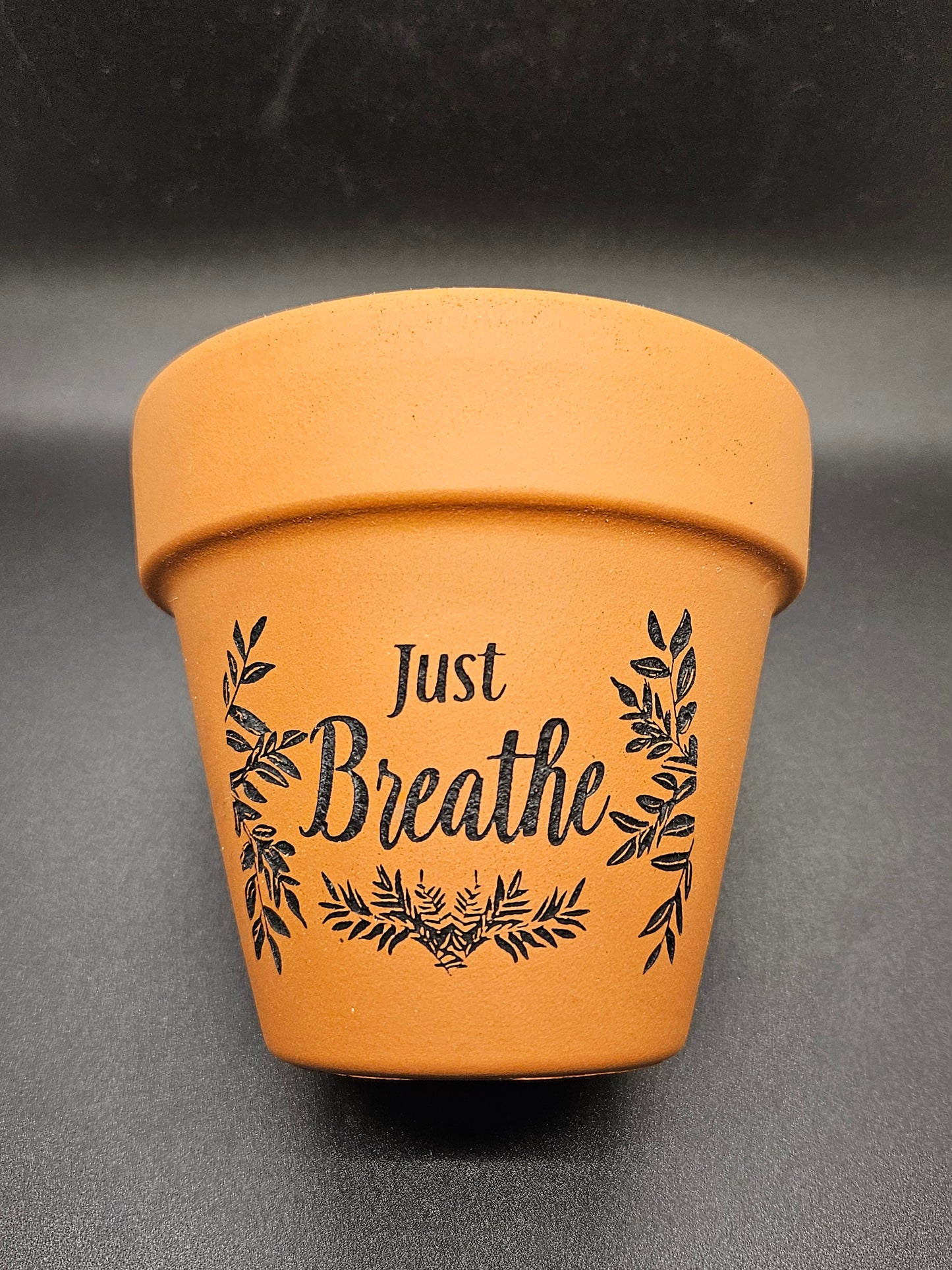 Engraved Terracotta Flower Pot
