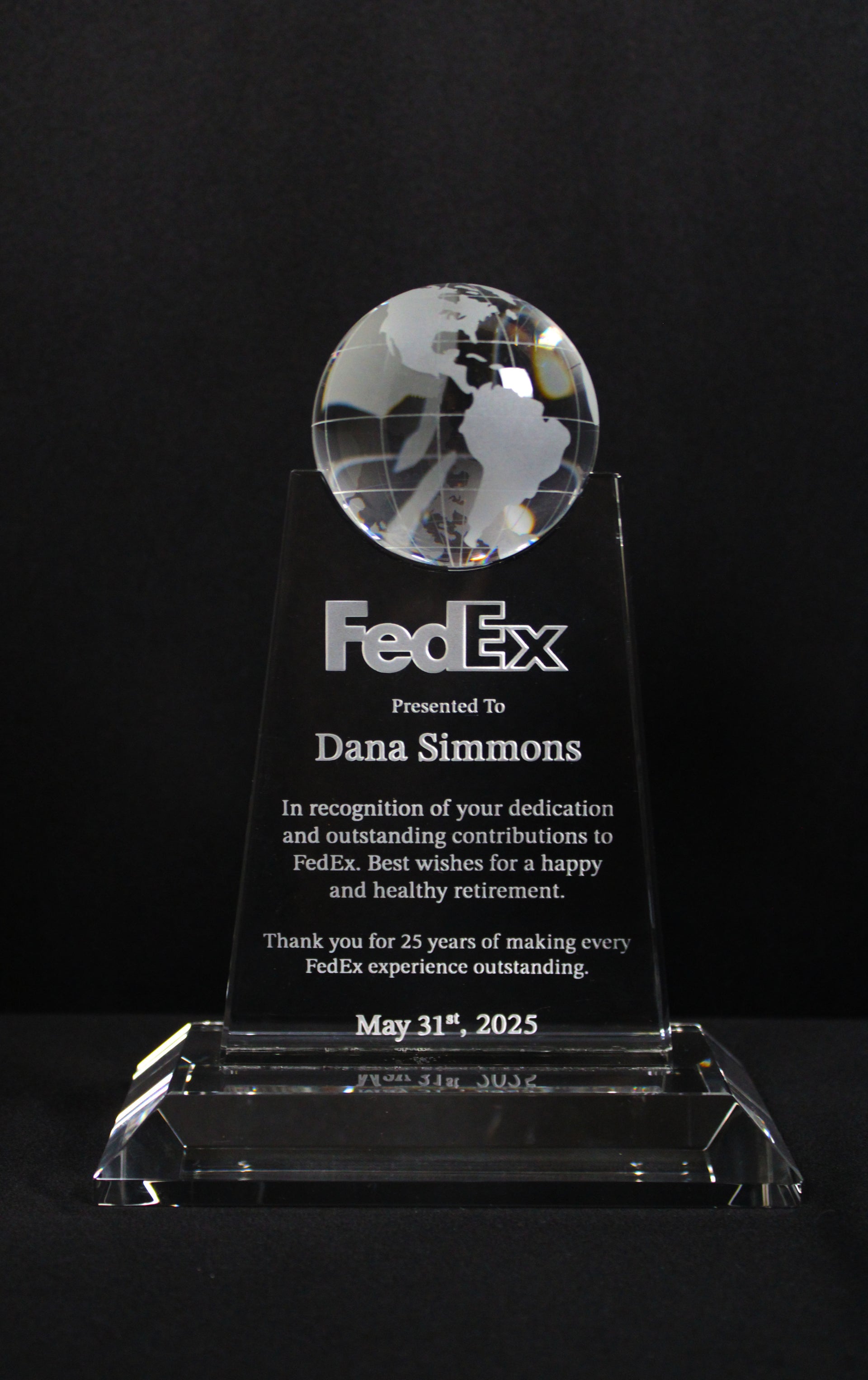 Color Globe Personalized Acrylic Award