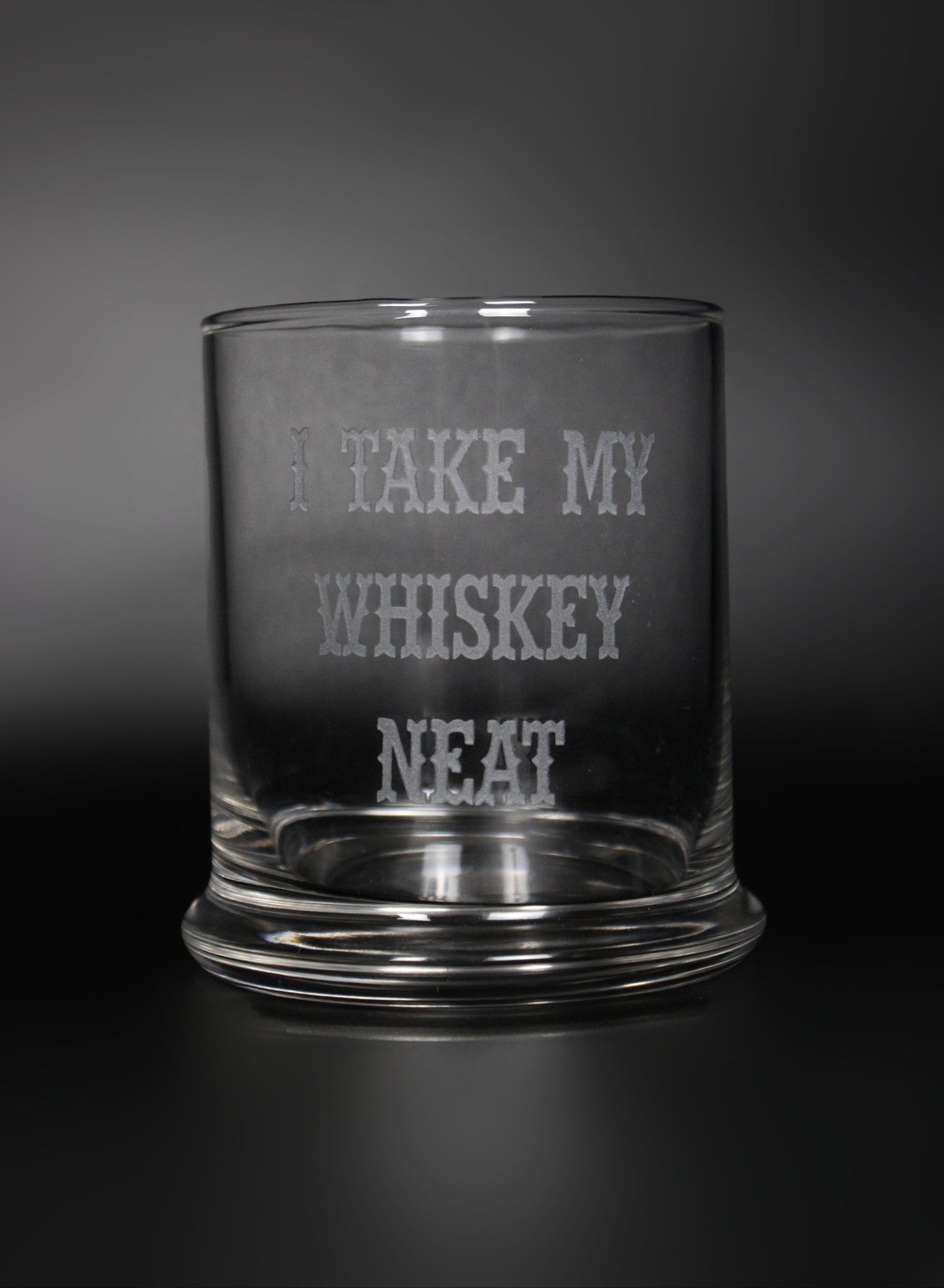 Engraved Rocks Glass Candleholder